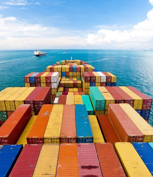 Cargo,Ships,Entering,One,Of,The,Busiest,Ports,In,The